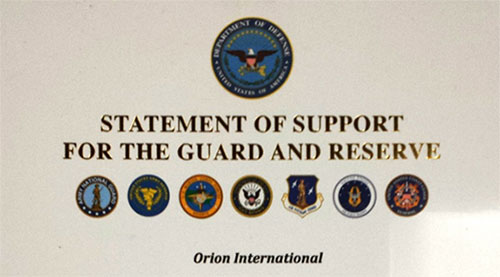 Orion Talent's Statement of Support for the Guard and Reserve Orion Talent's Statement of Support for the Guard and Reserve